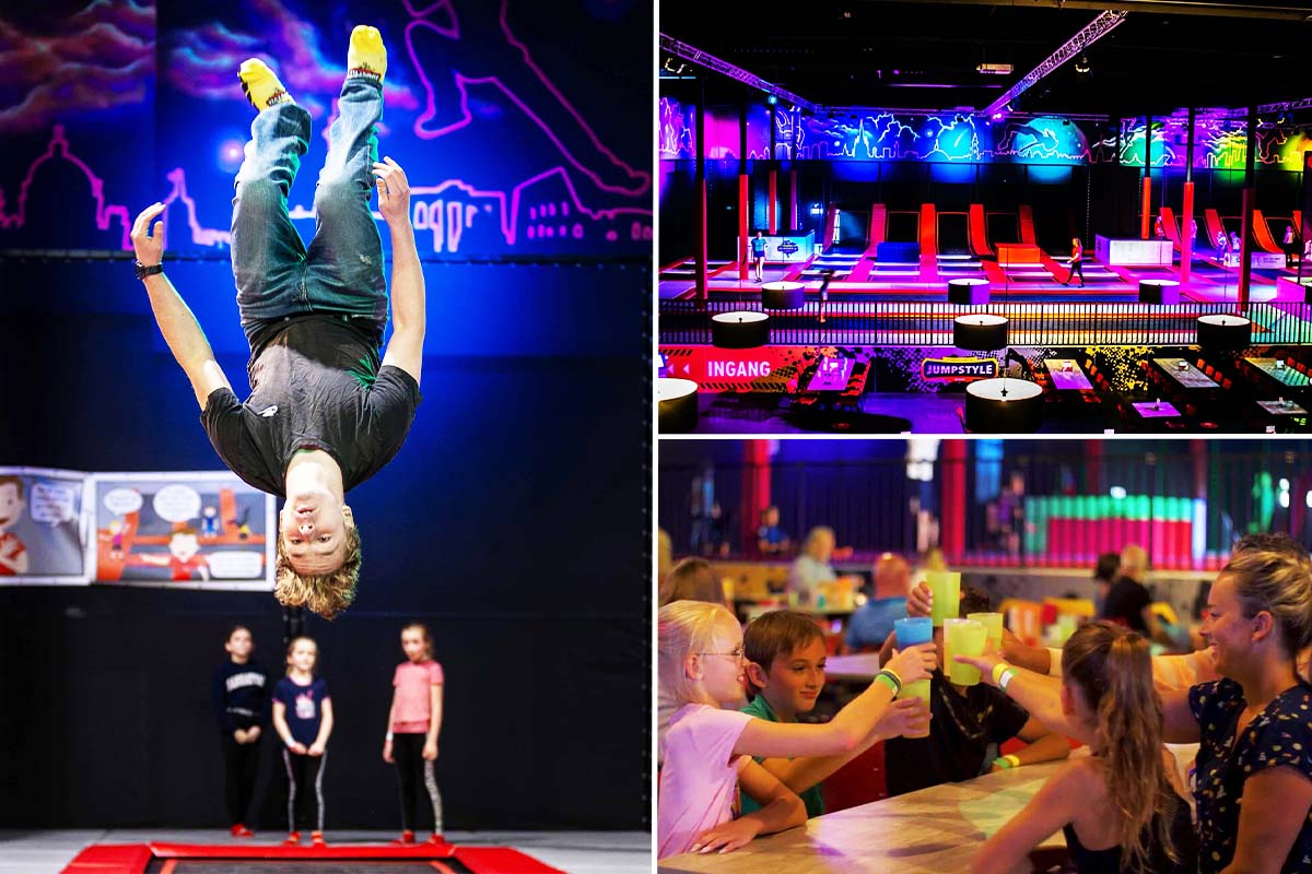 1 or 2 hours of jumping + optional grip socks, drink and crisps at Jumpstyle Assen
