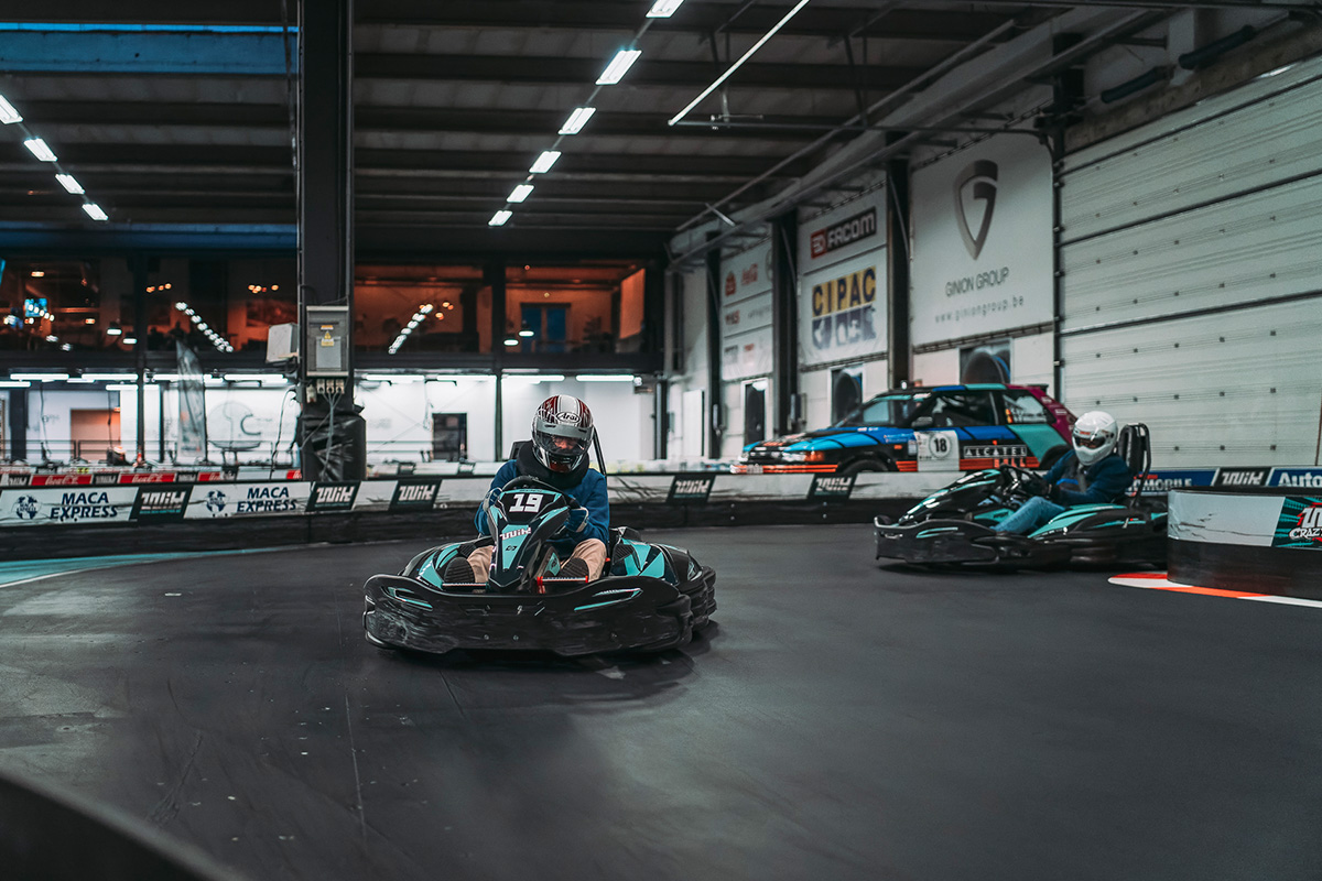 1 sessie karten, inclusief membercard bij Wavre Indoor Karting