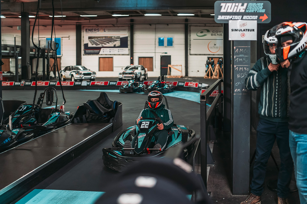 1 sessie karten, inclusief membercard bij Wavre Indoor Karting