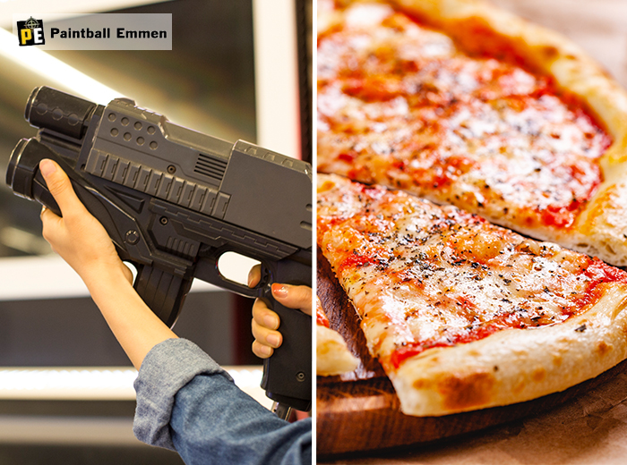 1 uur lasergame + pizza bij Paintball Emmen