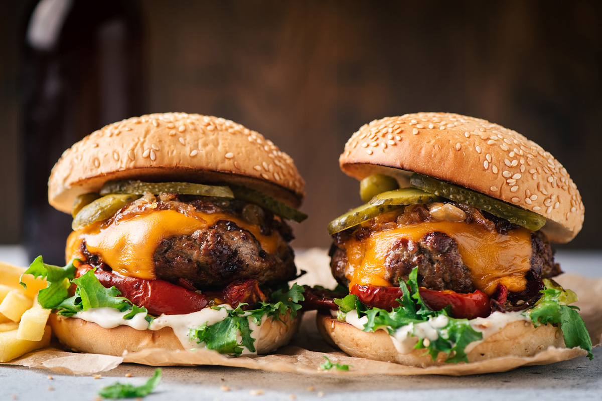 2-gangen (vegan) burgermenu bij Burger Masters 