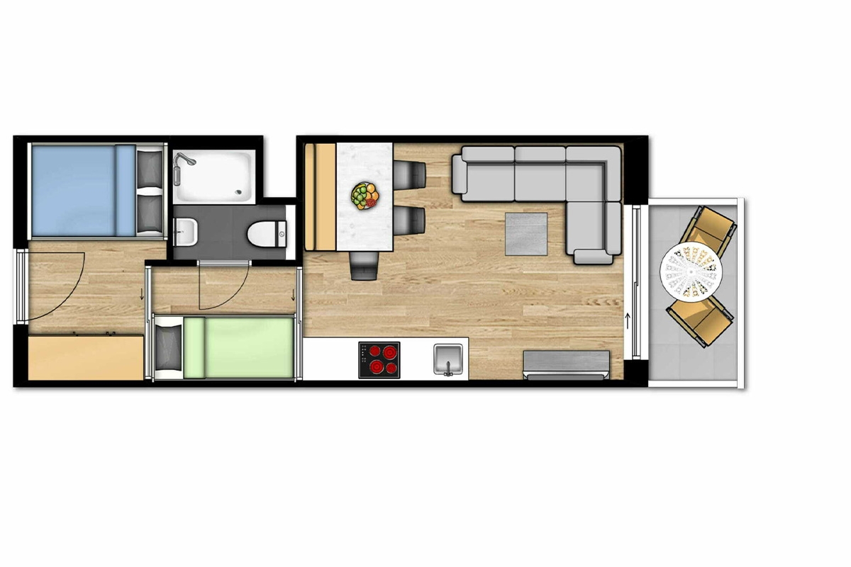 2 overnachtingen bij Holiday Suites Westende (5 personen)