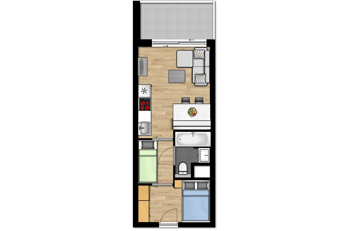 2 overnachtingen bij Holiday Suites Zeebrugge (5 personen)