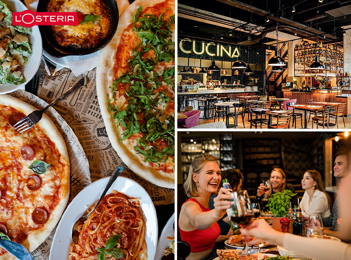 3-gangen keuzediner bij L'Osteria Den Haag Grote Markt