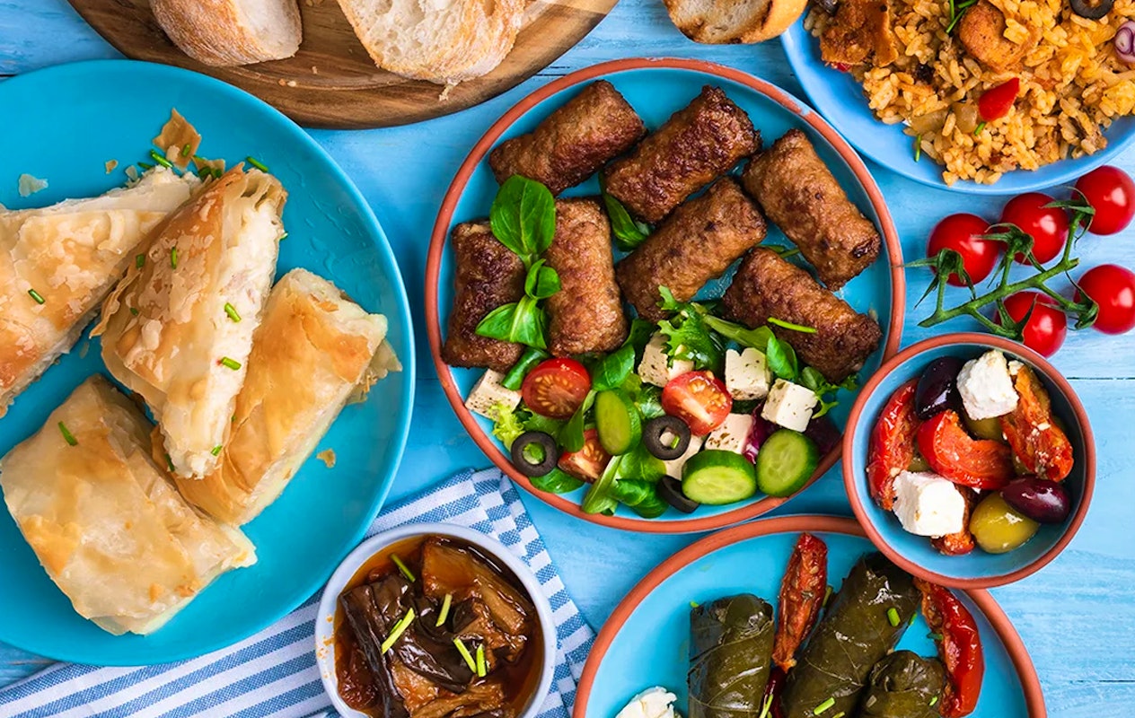 3-gangen keuzediner + ouzo bij Kostas de Griek