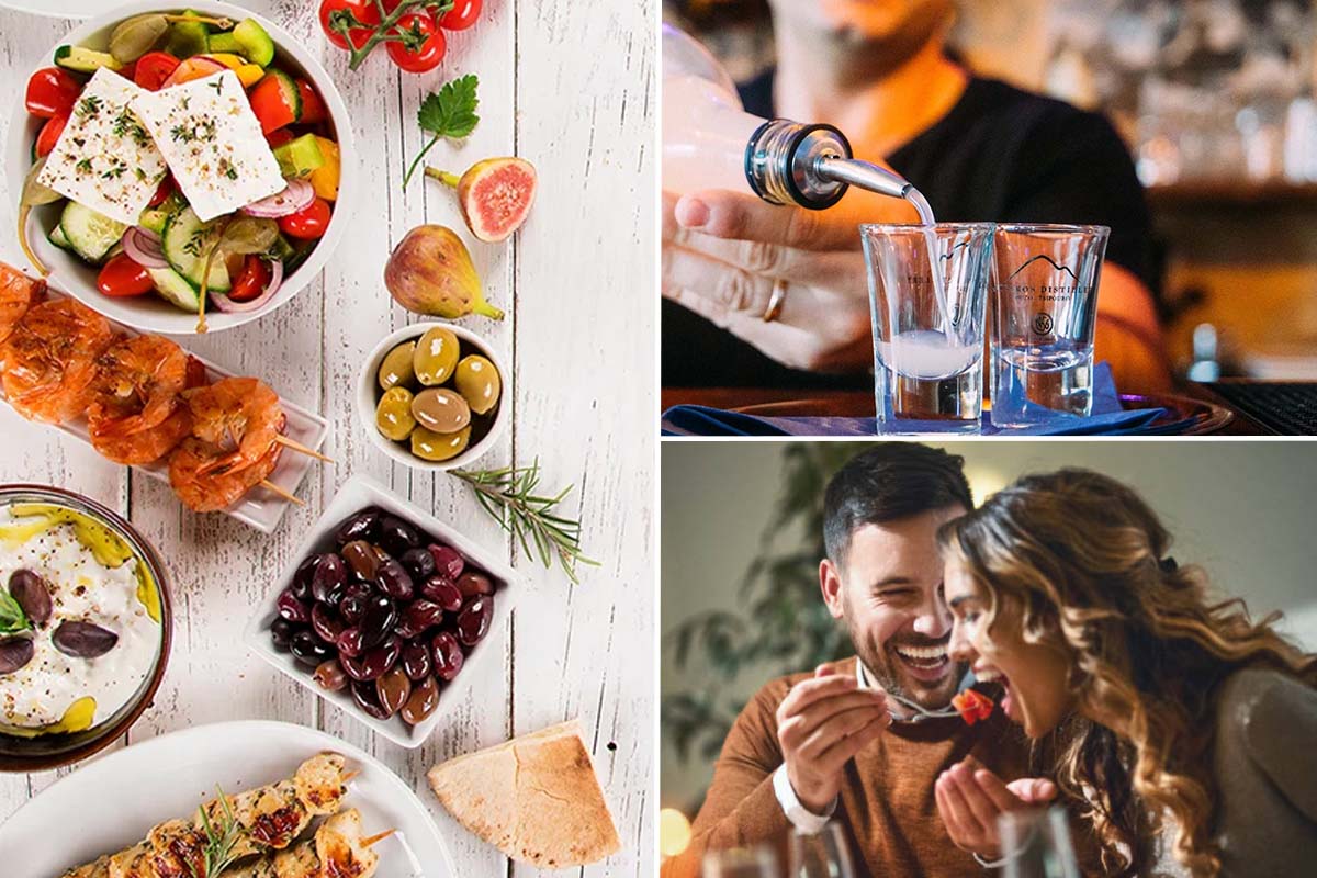 3-gangen keuzediner + ouzo bij Kostas de Griek 