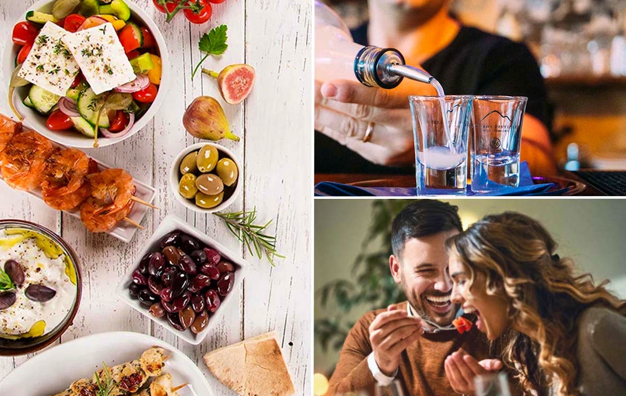 3-gangen keuzediner + ouzo bij Kostas de Griek