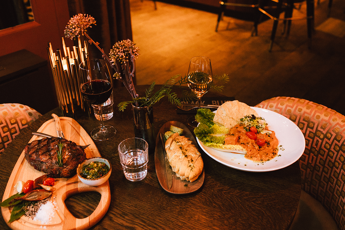 3-gangendiner bij Black & Blue in Amsterdam