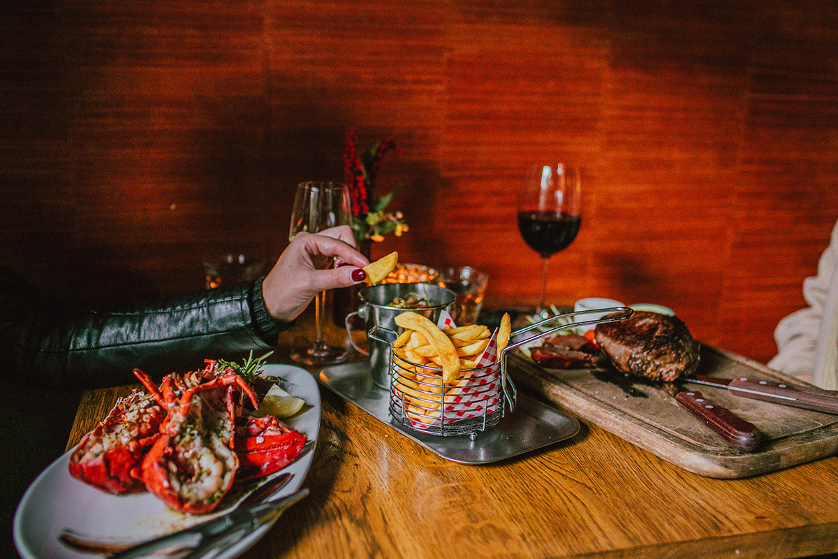 3-gangendiner bij Black & Blue in Amsterdam