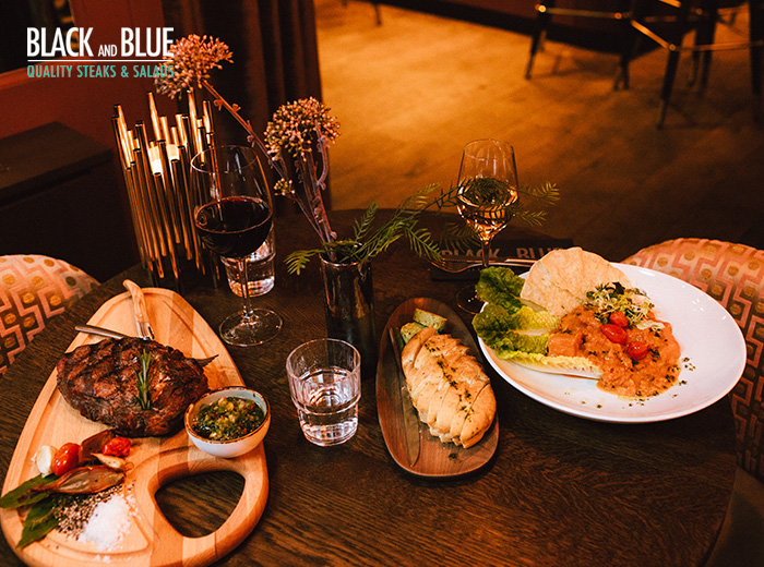 3-gangendiner bij Black & Blue in Amsterdam