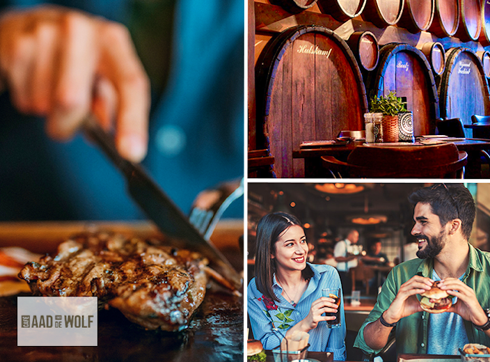 3-gangendiner à la carte bij Café Aad de Wolf