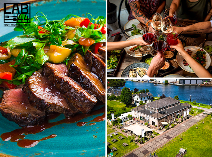 4-gangendiner van de chef bij Lab-44 in Zaandam