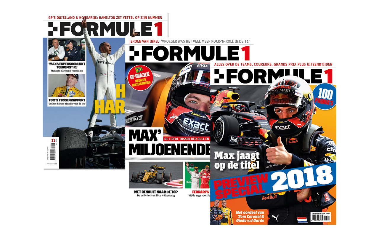 Abonnement op hét racemagazine: Formule1!