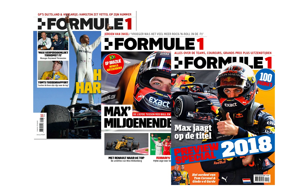 Abonnement op hét racemagazine: Formule1!
