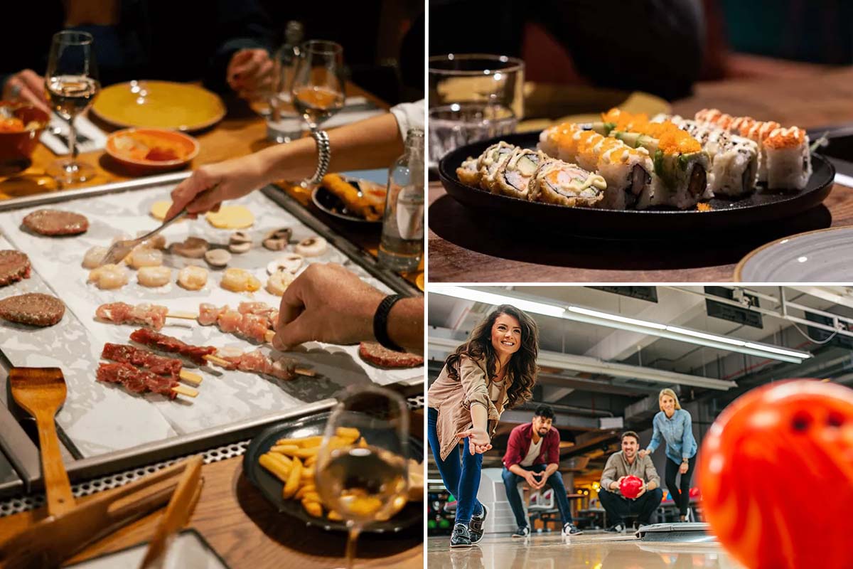 All you can eat grill & sushi + bowlen met bittergarnituur 