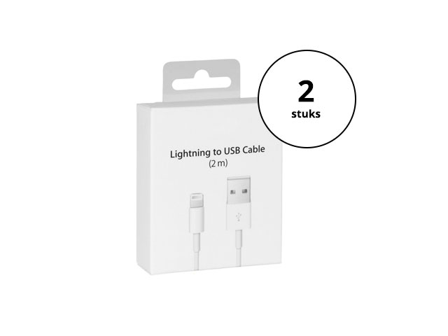 2 Apple lightning kabels 
