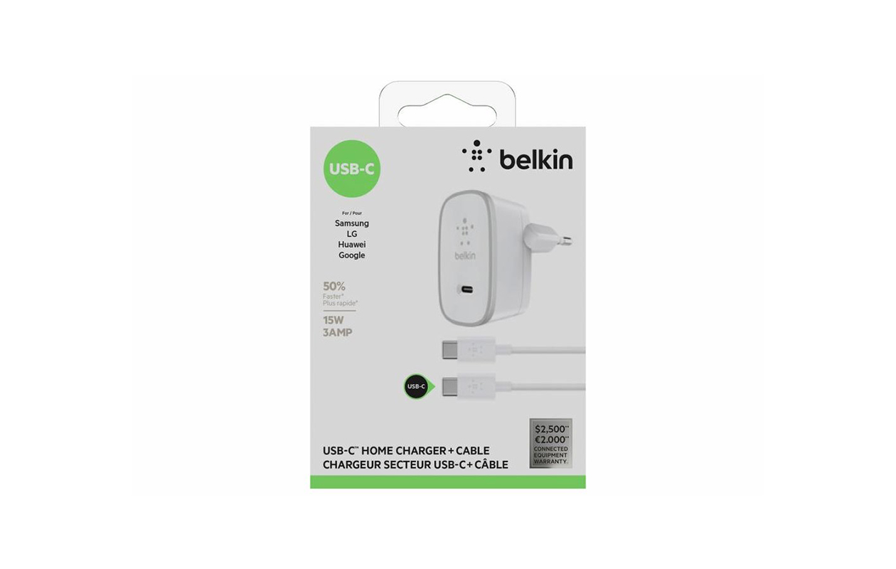 Belkin USB-C Home Charger + kabel 