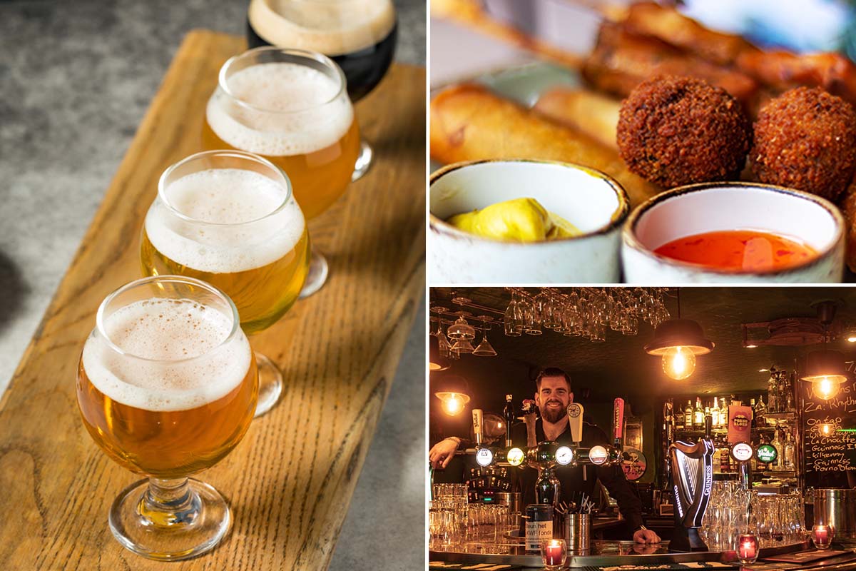 Bierproeverij + bittergarnituur bij Irish Pub The Dubliner