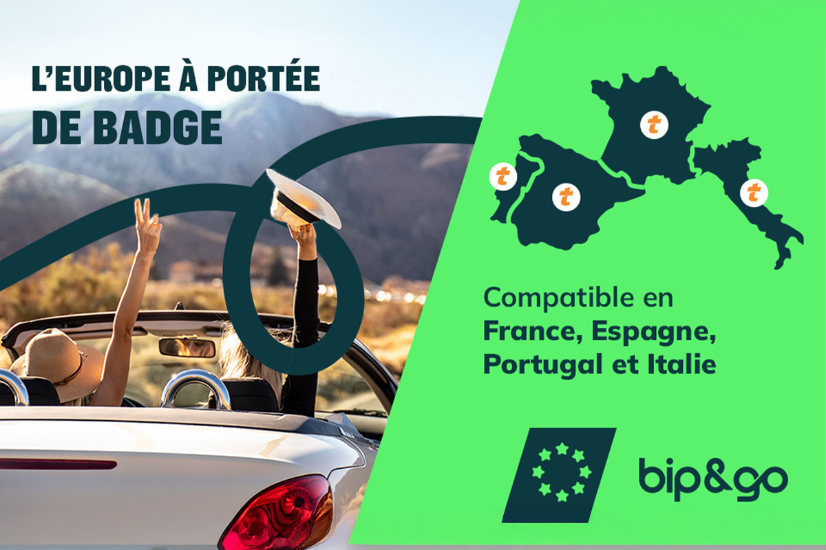Bip&Go toll badge with 12-month subscription (4 countries)