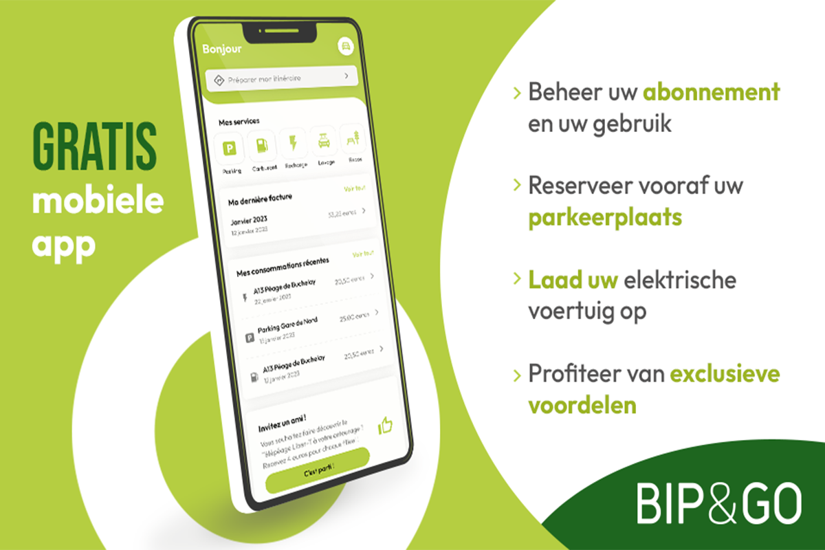 Bip&Go-tolbadge met 6 maanden abonnement (4 landen)