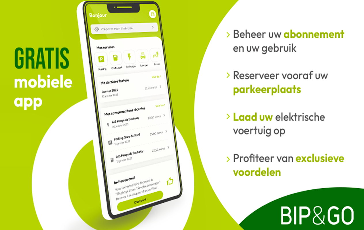 Bip&Go-tolbadge met 6 maanden abonnement (4 landen)
