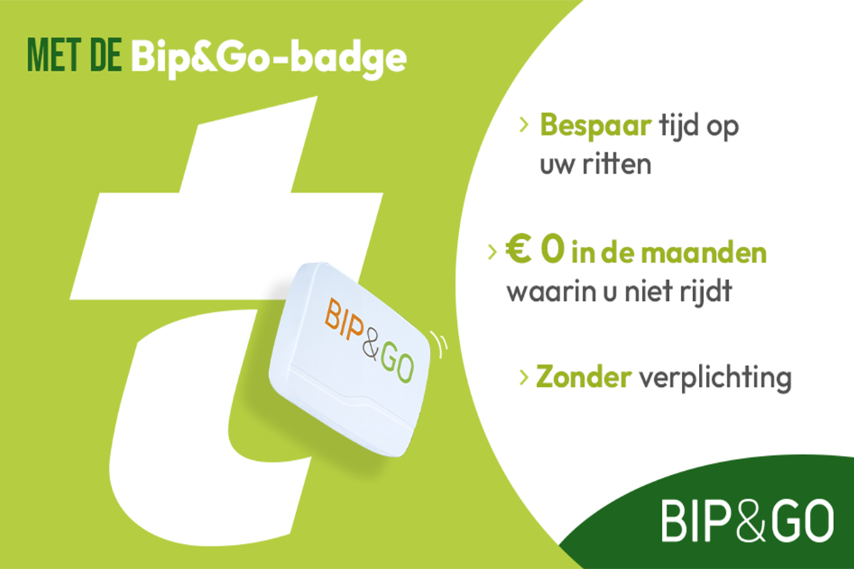 Bip&Go-tolbadge met 6 maanden abonnement (4 landen)