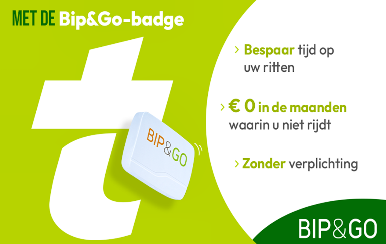 Bip&Go-tolbadge met 6 maanden abonnement (4 landen)