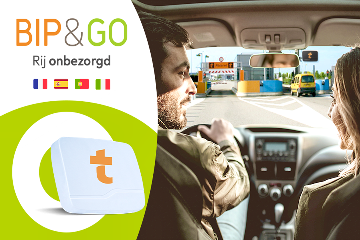 Bip&Go-tolbadge met 6 maanden abonnement (4 landen)