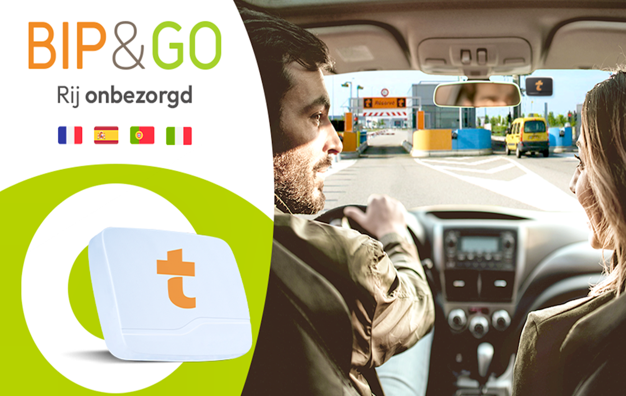Bip&Go-tolbadge met 6 maanden abonnement (4 landen)