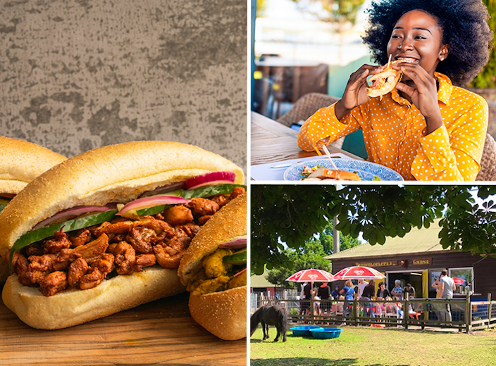 Surinaams broodje of pannenkoek + drankje naar keuze