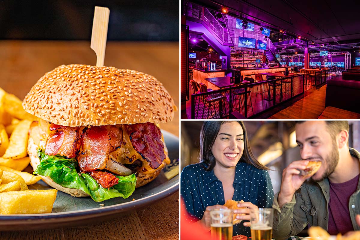 Burger + nagerecht naar keuze bij Hollywood Sportbar