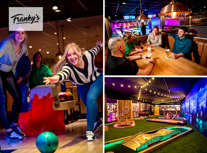 Burgermenu + bowlen en minigolf bij Franky's Hoorn