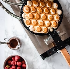 Crêpe of Bubbelwafel, suikerspin + drinken bij de Krokante Crêpe