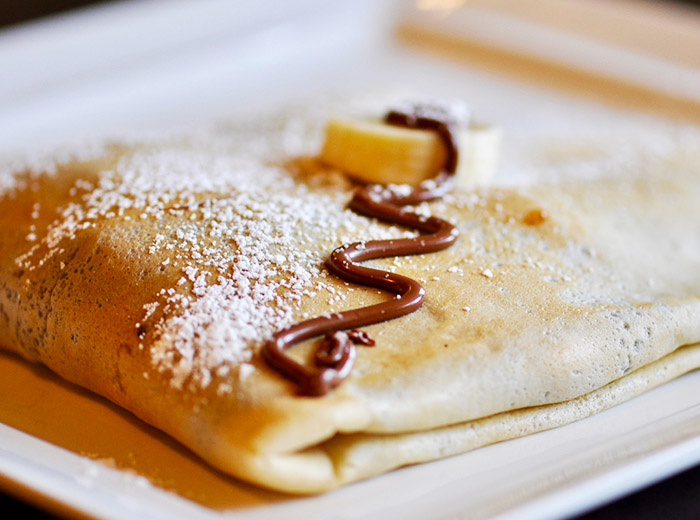 Crêpe of Bubbelwafel, suikerspin + drinken bij de Krokante Crêpe