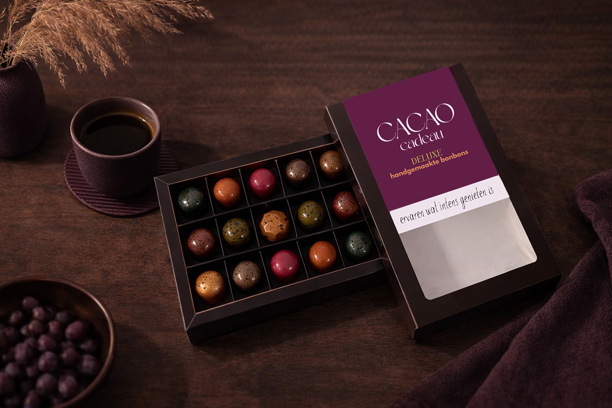 Doosje luxe bonbons van Cacao Cadeau