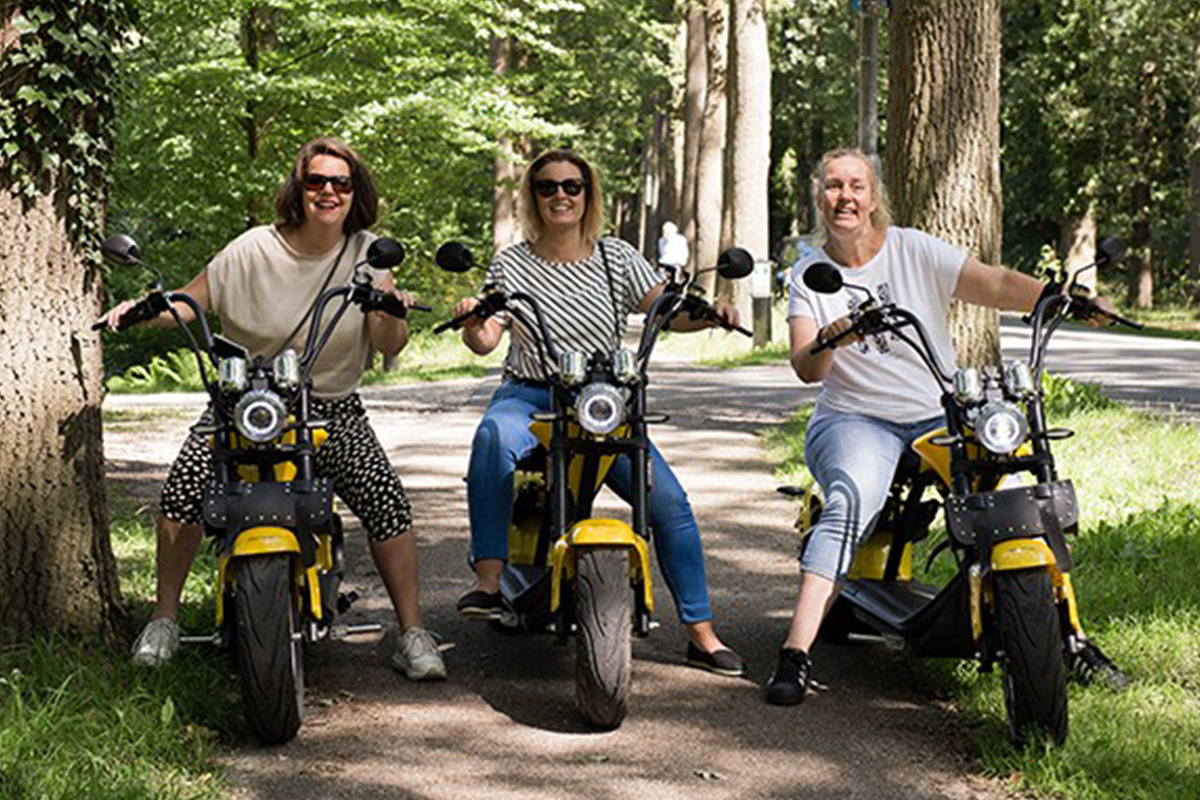 E-chopper tour van 3 uur, inclusief thee of koffie