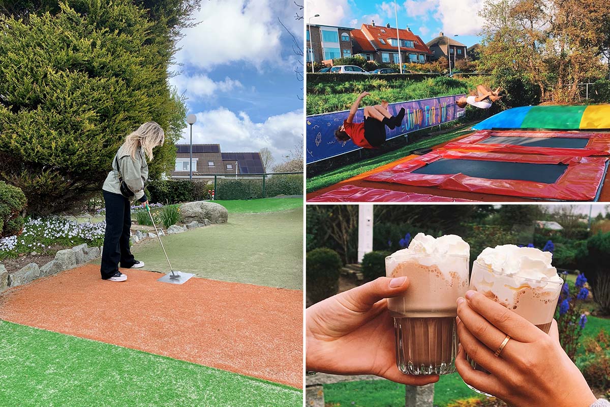 Entreeticket De Rollygolf + trampolines + warme chocolademelk