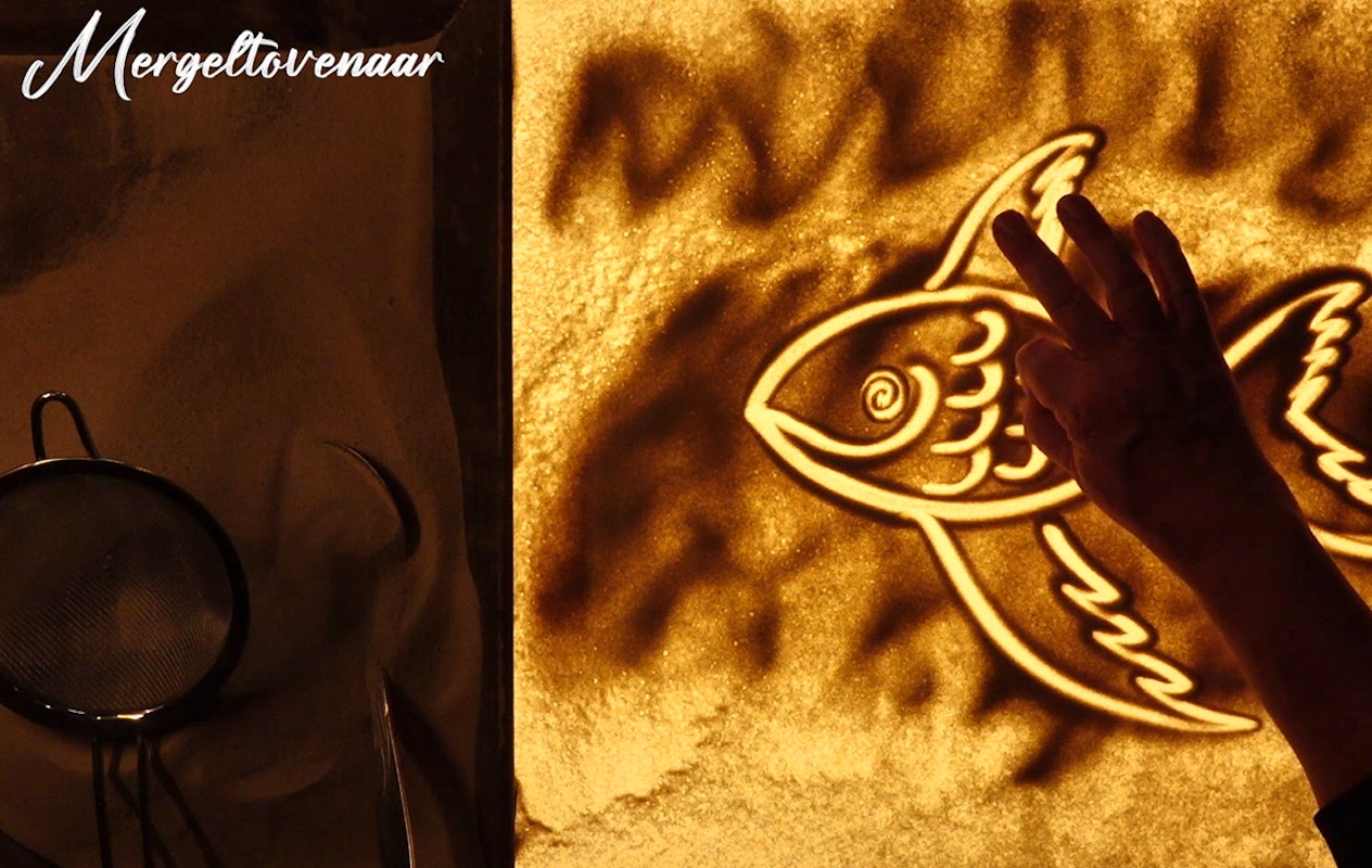 Kerstarrangement in de grotten