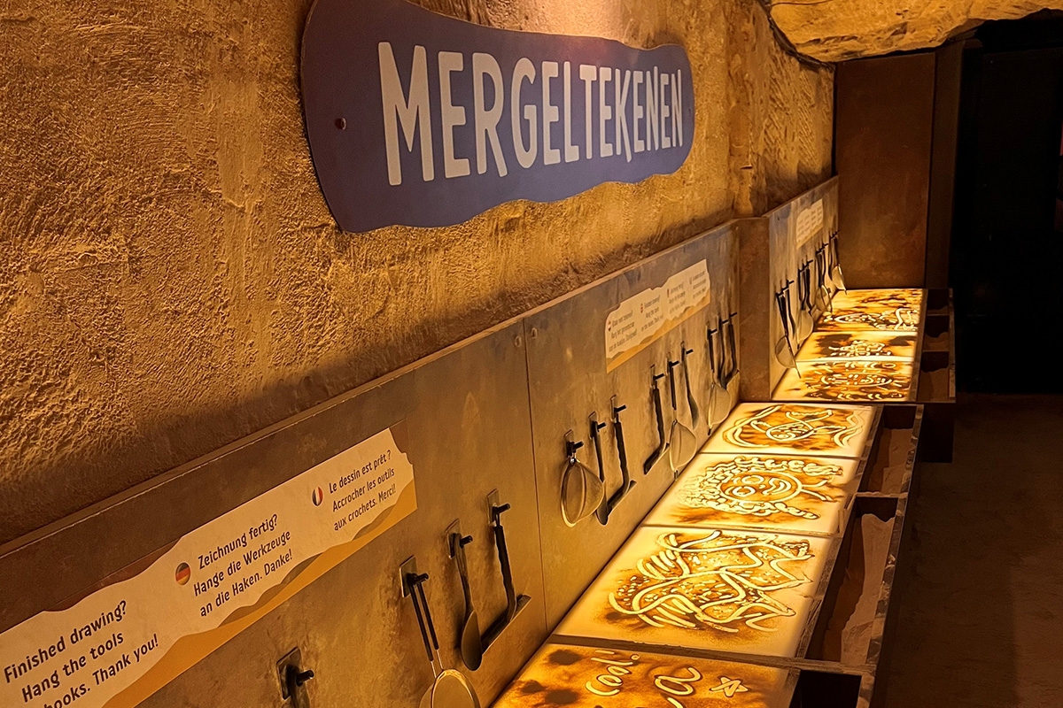 Kerstarrangement in de grotten