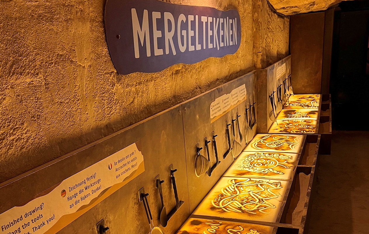 Kerstarrangement in de grotten