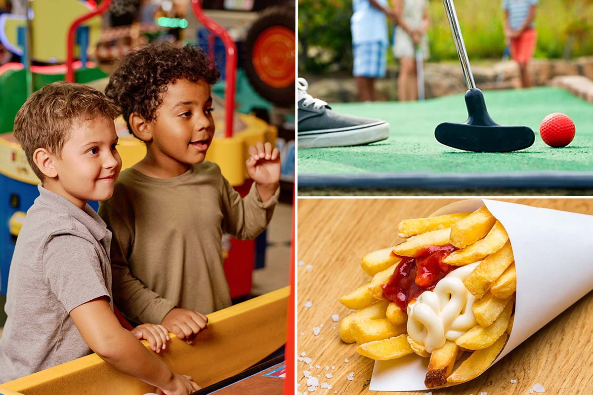 Entree speelparadijs en/of midgetgolf + patat bij De Leeuwenborg