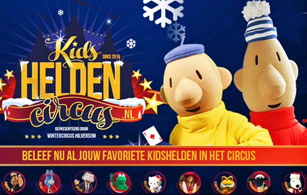 Circusacts en populaire kinderhelden bij het Kidshelden Circus in Hilversum