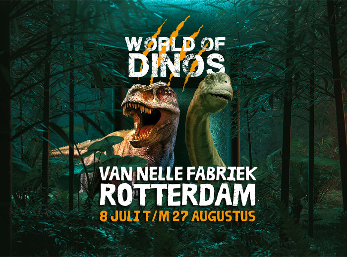 Entreeticket World of Dinos in de Van Nelle Fabriek Rotterdam
