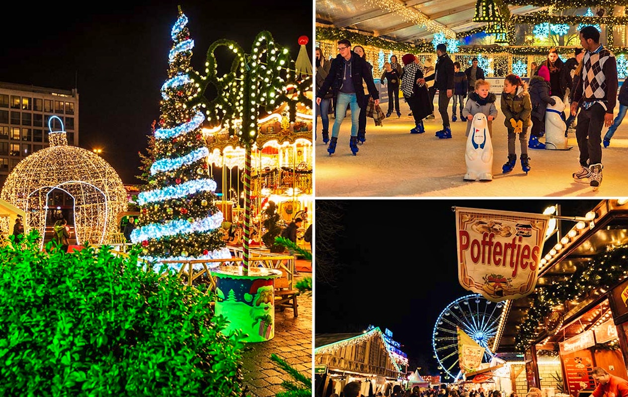 Schaatsen, 2 drankjes + entree Grand Carrousel Winterland Hasselt