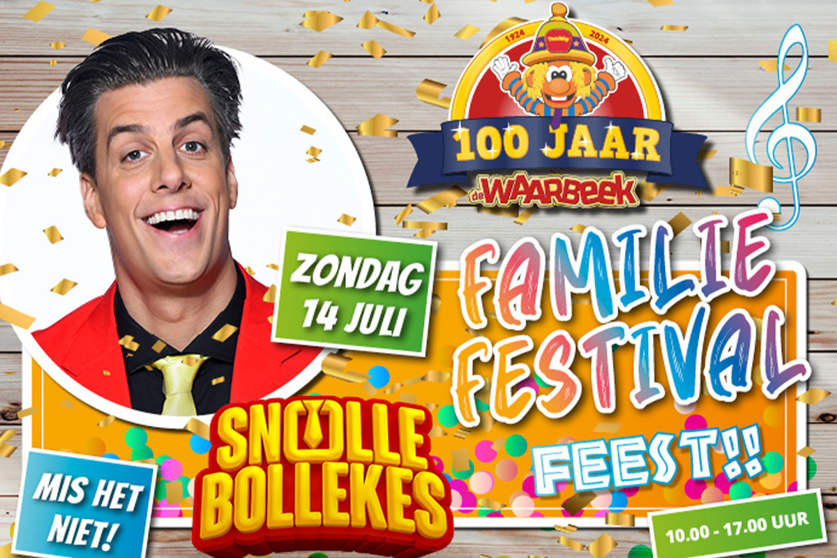 Familie Festival op 14 juli bij Attractiepark de Waarbeek