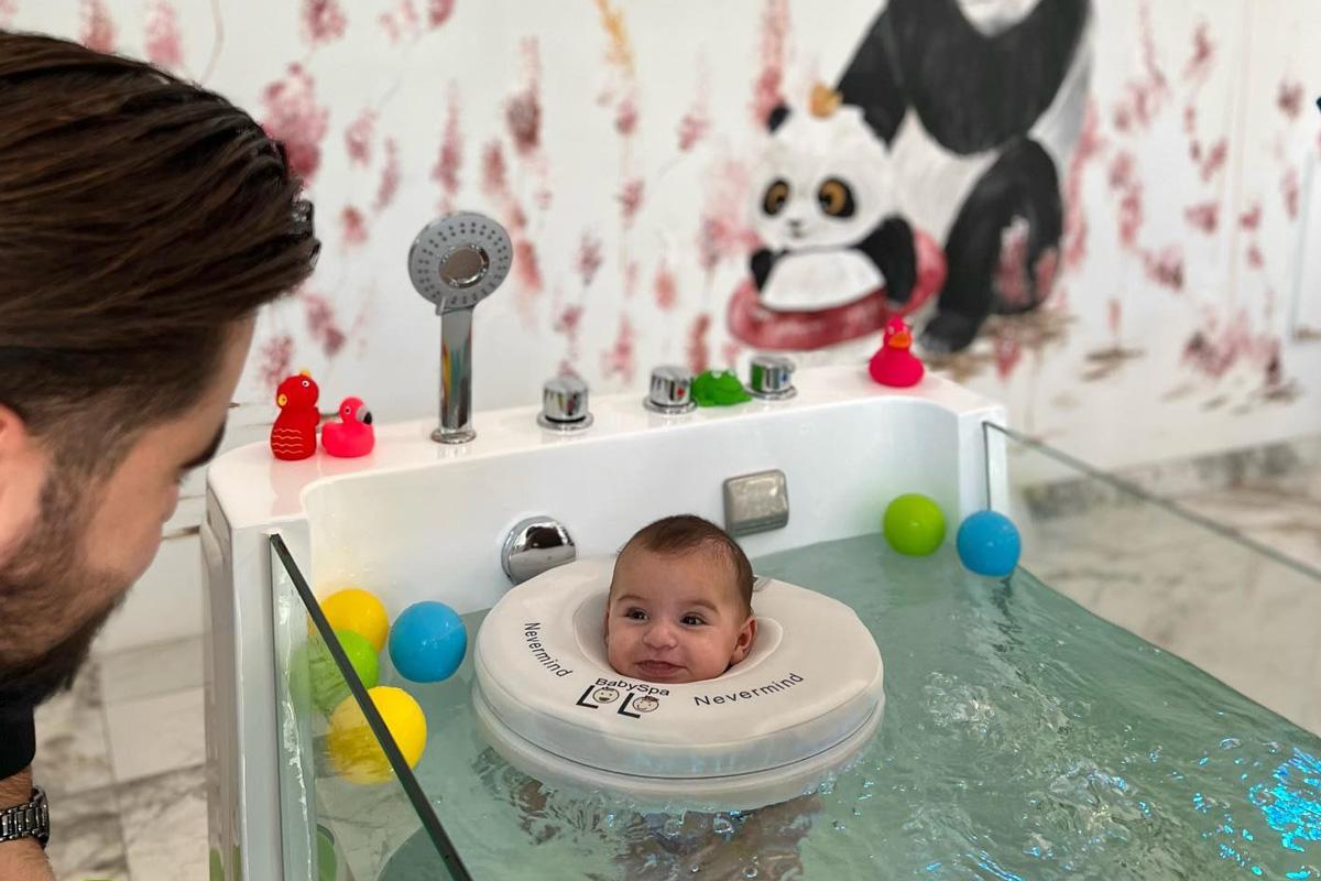 Float arrangement bij Baby Spa LoLo