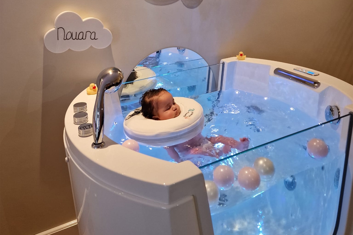 Float arrangement bij Babyspa Utrecht