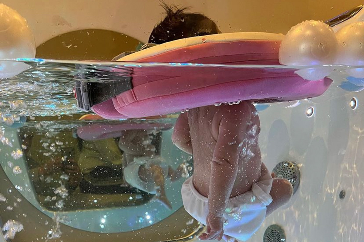 Float arrangement bij Babyspa Utrecht