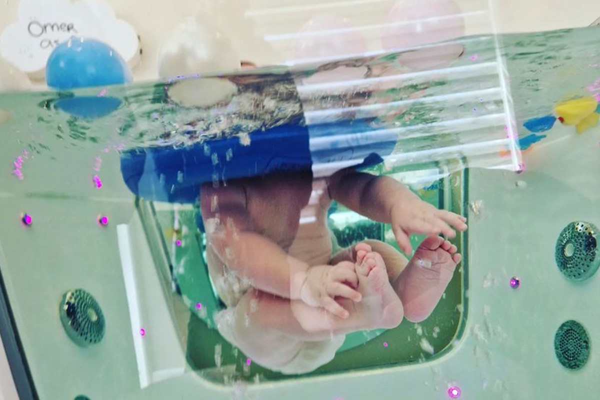 Float arrangement bij Babyspa Utrecht