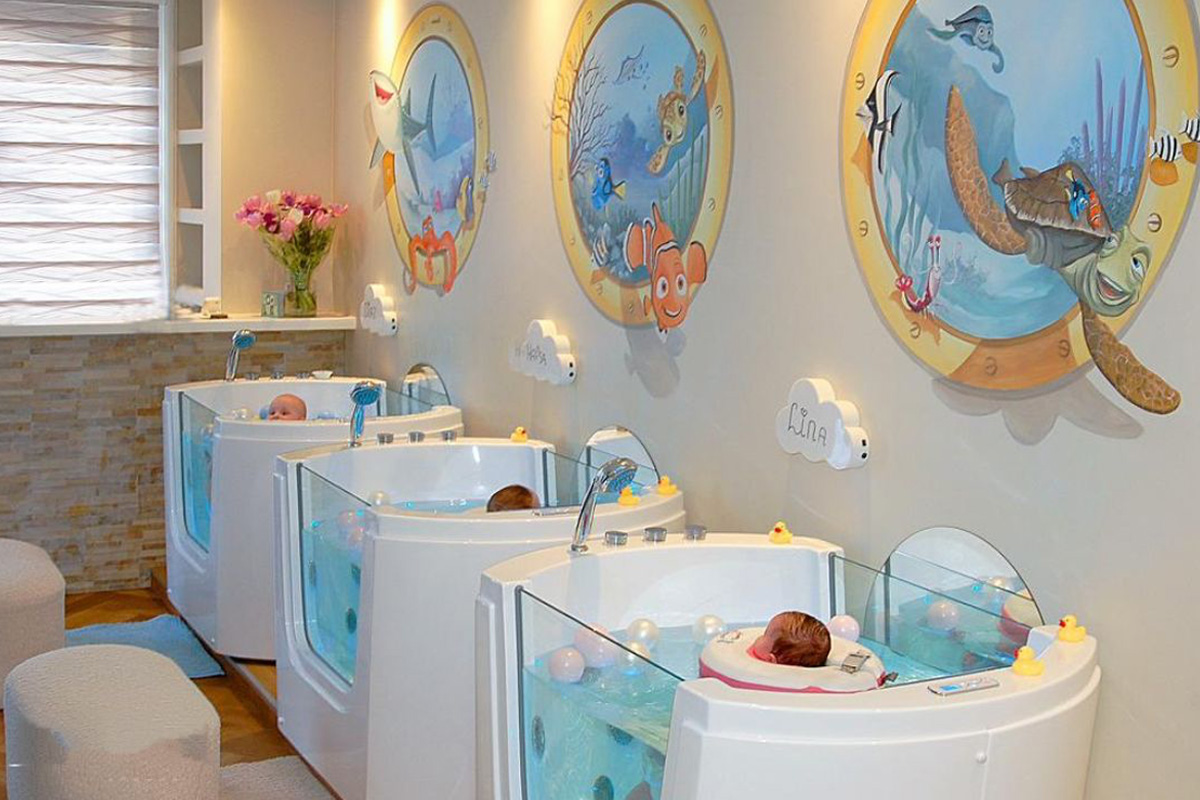 Float arrangement bij Babyspa Utrecht